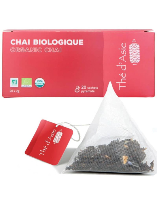 Thé noir - Chaï - Biologique - Infusettes x20- THÉ D'ASIE