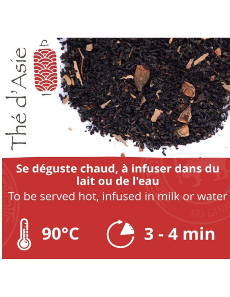Thé noir - Chaï - Biologique - en vrac - 250g- THÉ D'ASIE