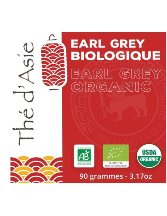 Thé noir - Earl Grey - Biologique - en vrac - 90g- THÉ D'ASIE