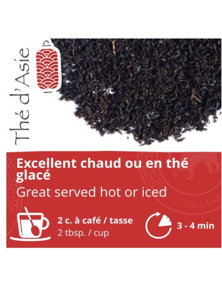 Thé noir - Earl Grey - Biologique - en vrac - 150g- THÉ D'ASIE