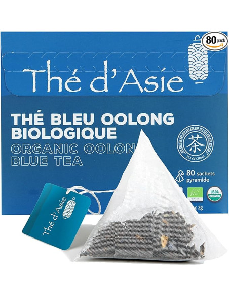Thé bleu - Oolong - Biologique - Pack infusettes x80- THÉ D'ASIE