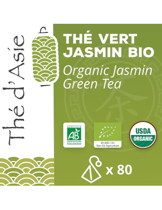 Thé vert - Jasmin - Biologique - Pack infusettes x80- THÉ D'ASIE 2