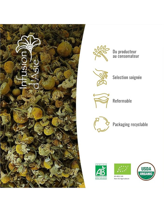 Infusion - Fleurs de Camomille - Biologique - Pack infusettes x80-