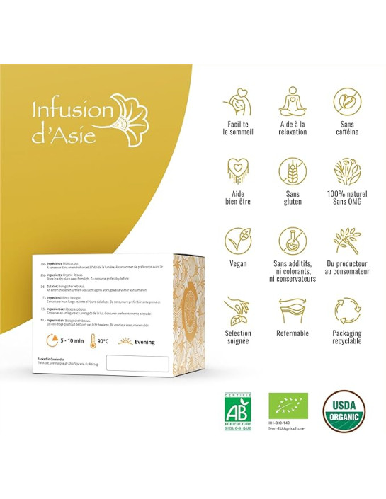 Infusion - Fleurs de Camomille - Biologique - Pack infusettes x80-