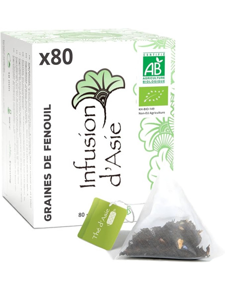 Infusion - Graines de Fenouil - Biologique - Pack infusettes x80-