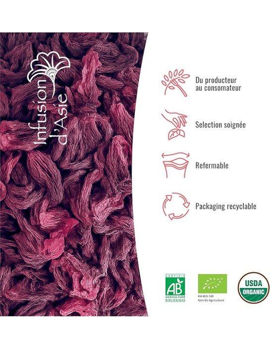 Infusion - Fleurs d'Hibiscus - Biologique - Pack infusettes x80-