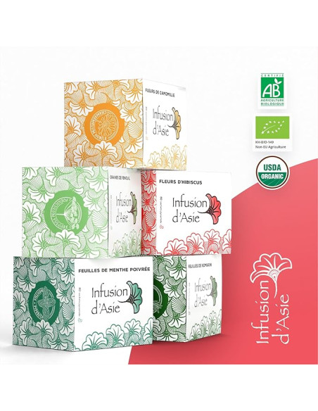 Infusion - Fleurs d'Hibiscus - Biologique - Pack infusettes x80-