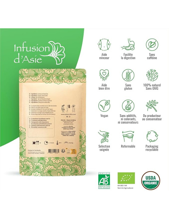 Infusion - Graines de Fenouil - Biologique - 200g-