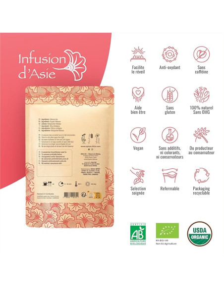 Infusion - Fleurs d'Hibiscus - Biologique - 200g-