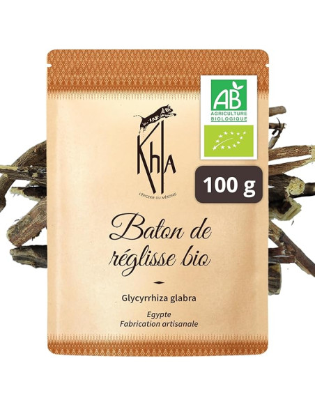Bâton de réglisse - Biologique - entier - 100g-