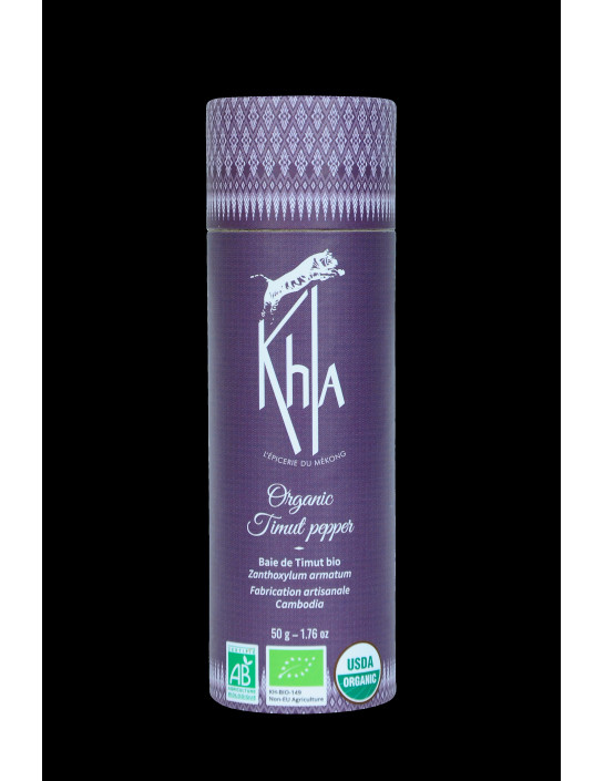 Coffret 3 baies rare (poivre vert de Sichuan 50g-poivre rouge de Sichuan 50g-fleur de sel de Kampot 150g - Premium-