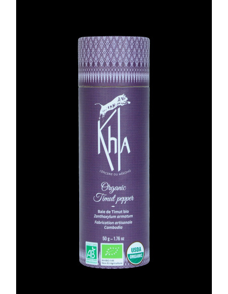 Coffret 3 baies rare (poivre vert de Sichuan 50g-poivre rouge de Sichuan 50g-fleur de sel de Kampot 150g - Premium-