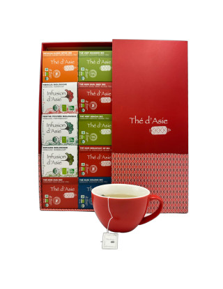 Coffret Sélection de 10 Thés & Infusions Bio - 100 Sachets Infusettes Pyramide