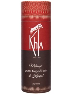 Mélange poivre noir & rouge de Kampot IGP - Premium - en grain - 120g- KHLA
