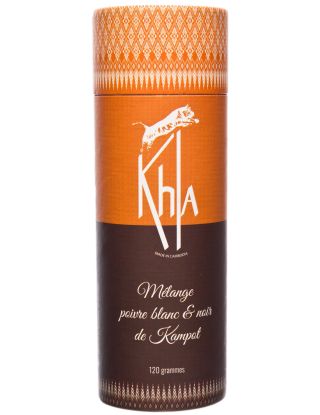 Mélange poivre noir & blanc de Kampot IGP - Premium - en grain - 120g- KHLA