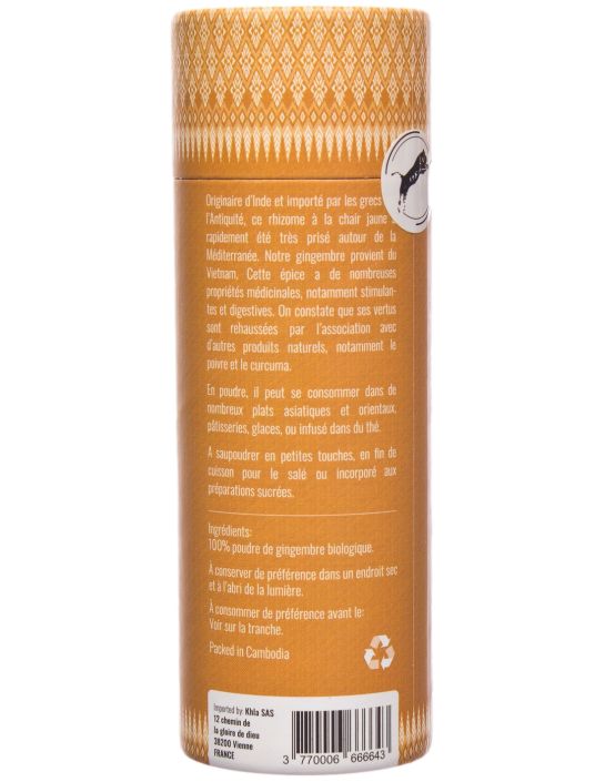 Gingembre - Biologique - en poudre - 90g- KHLA