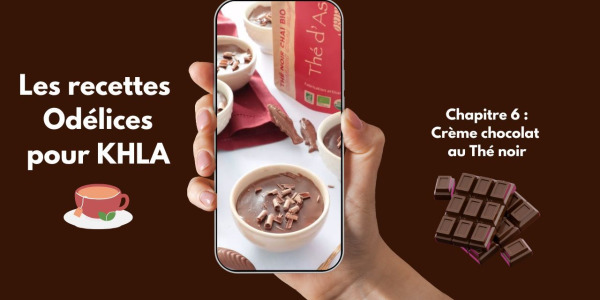 Les petites crèmes au chocolat et au thé noir Chaï by Odélices
