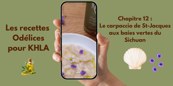 Le carpaccio de Saint-Jacques aux baies vertes de Sichuan